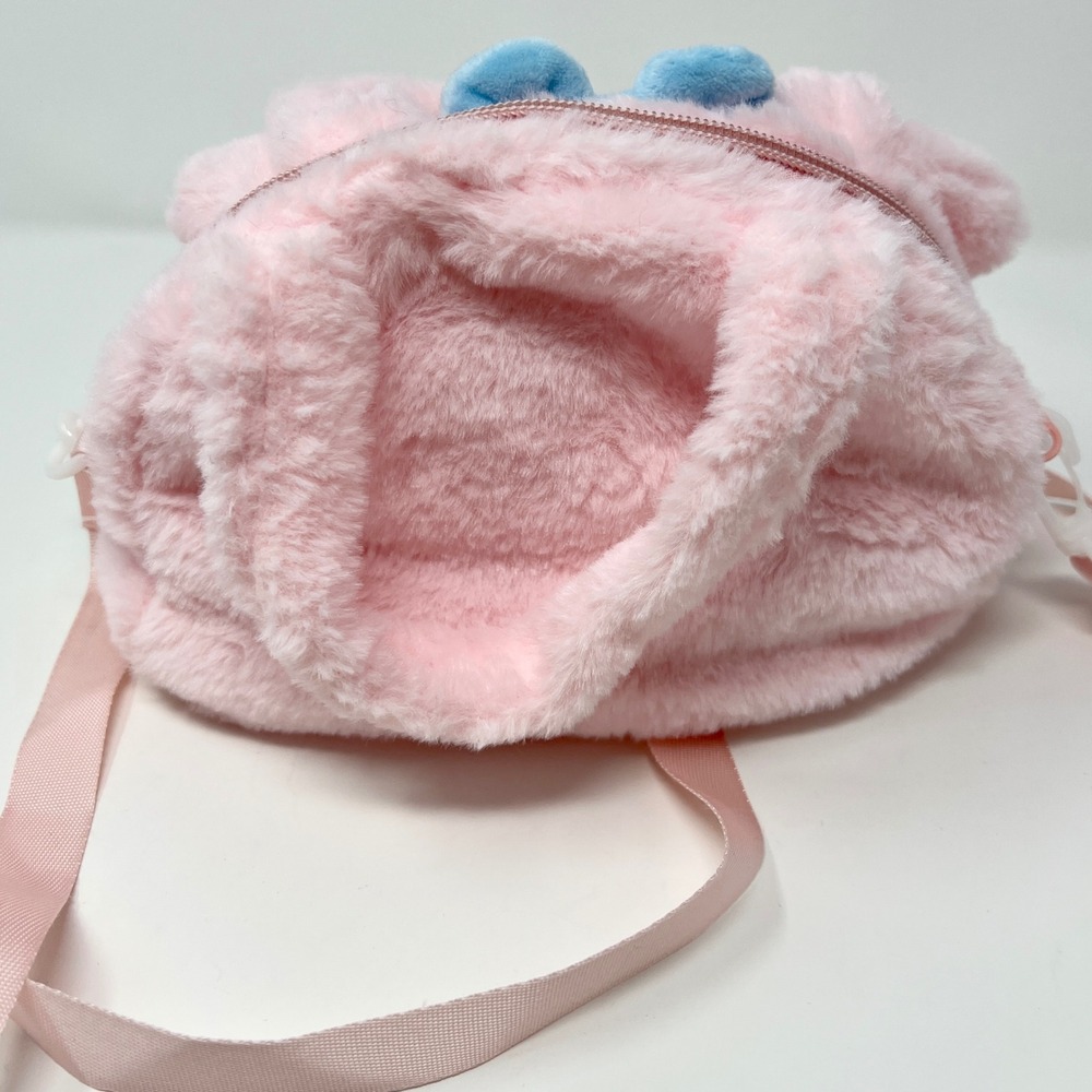 Sanrio My Melody Pink Plush Crossbody Bag Kawaii Faux Fur Character Purse - Picture 5 of 8